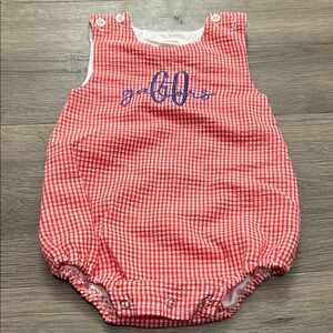 Red Gingham Kids Romper Go Gators NEW